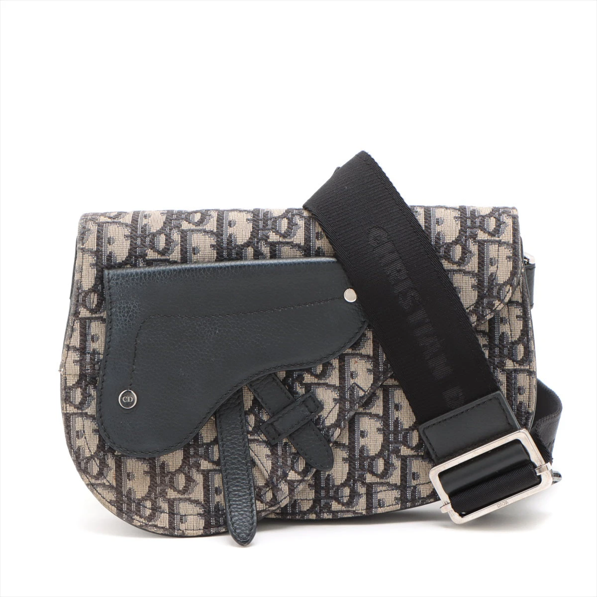 クリスチャンディオール オブリーク サドル キャンバス×レザー