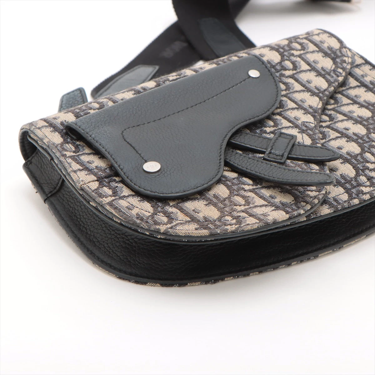 クリスチャンディオール オブリーク サドル キャンバス×レザー