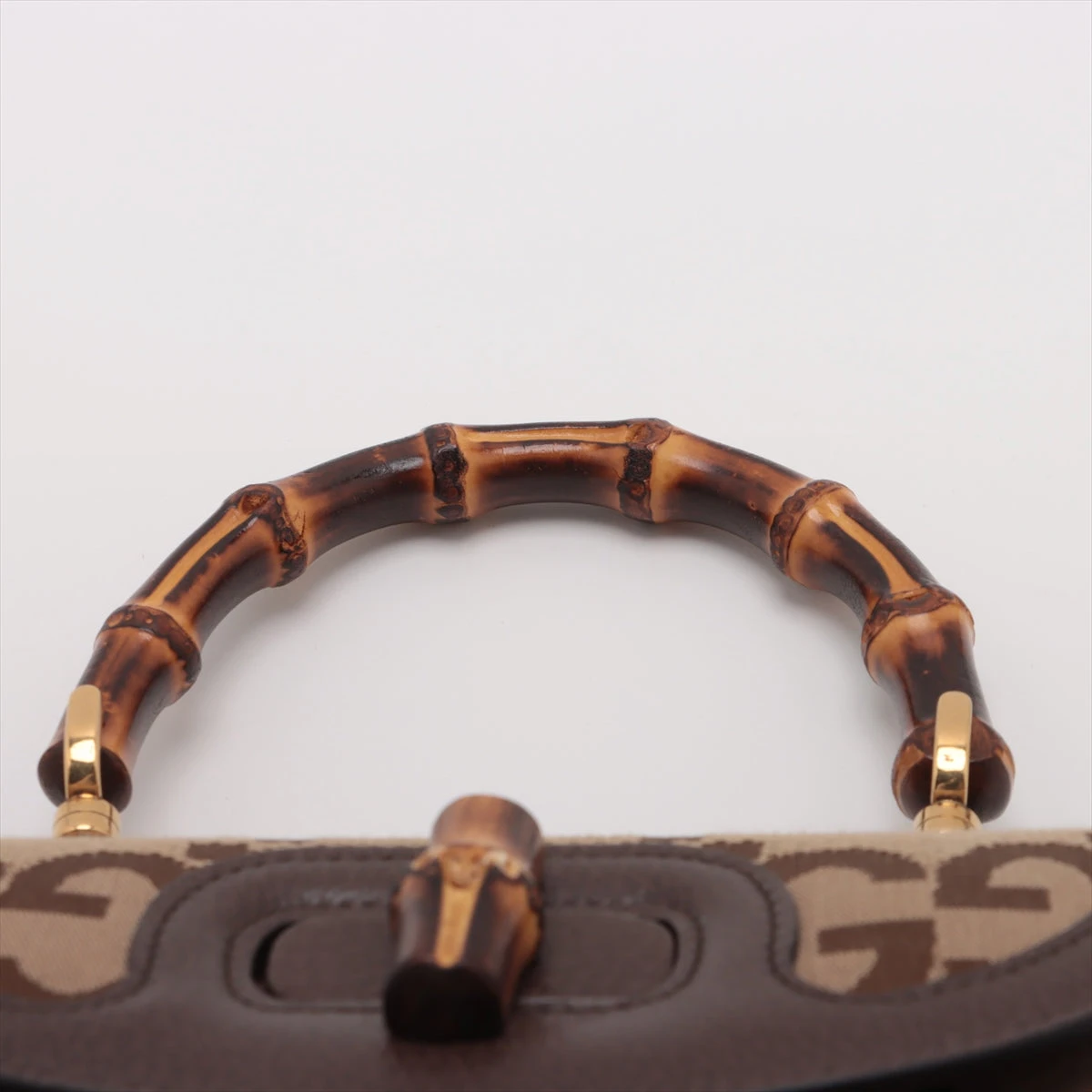 グッチ ジャンボGGバンブー2WAY  675797【Aランク】【中古】 GUCCI - グッチ ジャンボGG バンブー ハンドバッグ ショルダーバッグ