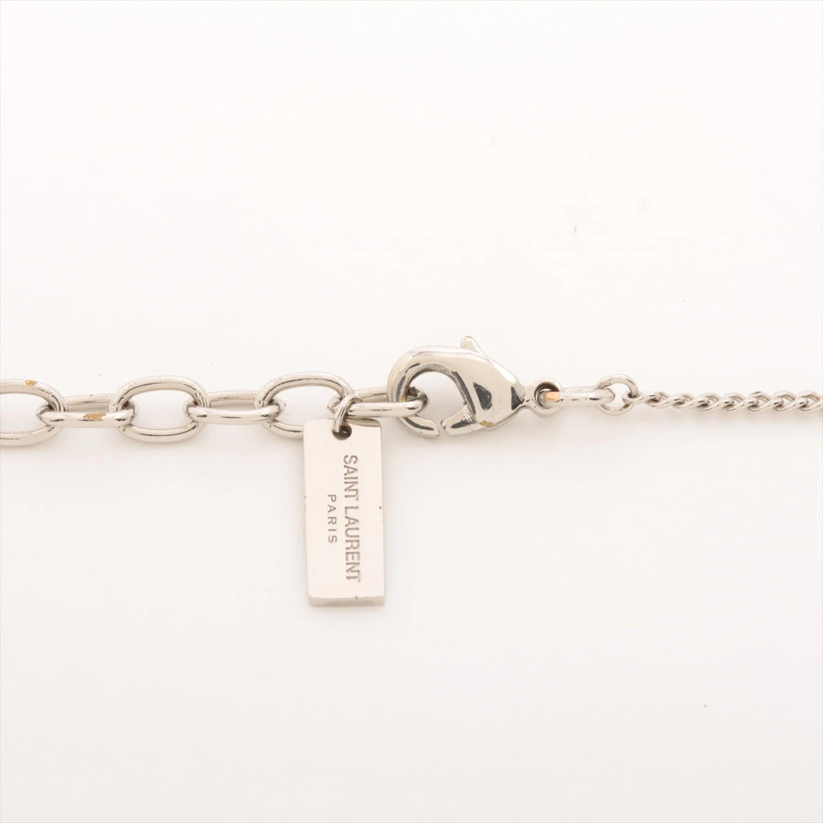 サンローラン YSLロゴ ネックレス GP シルバー A3052403｜中古