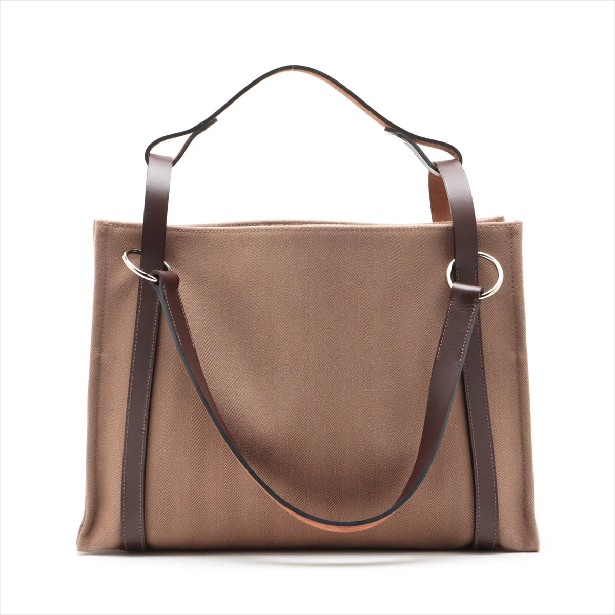 HERMES アカプルコ バサスMM トワルシェブロン ショルダーバッグ