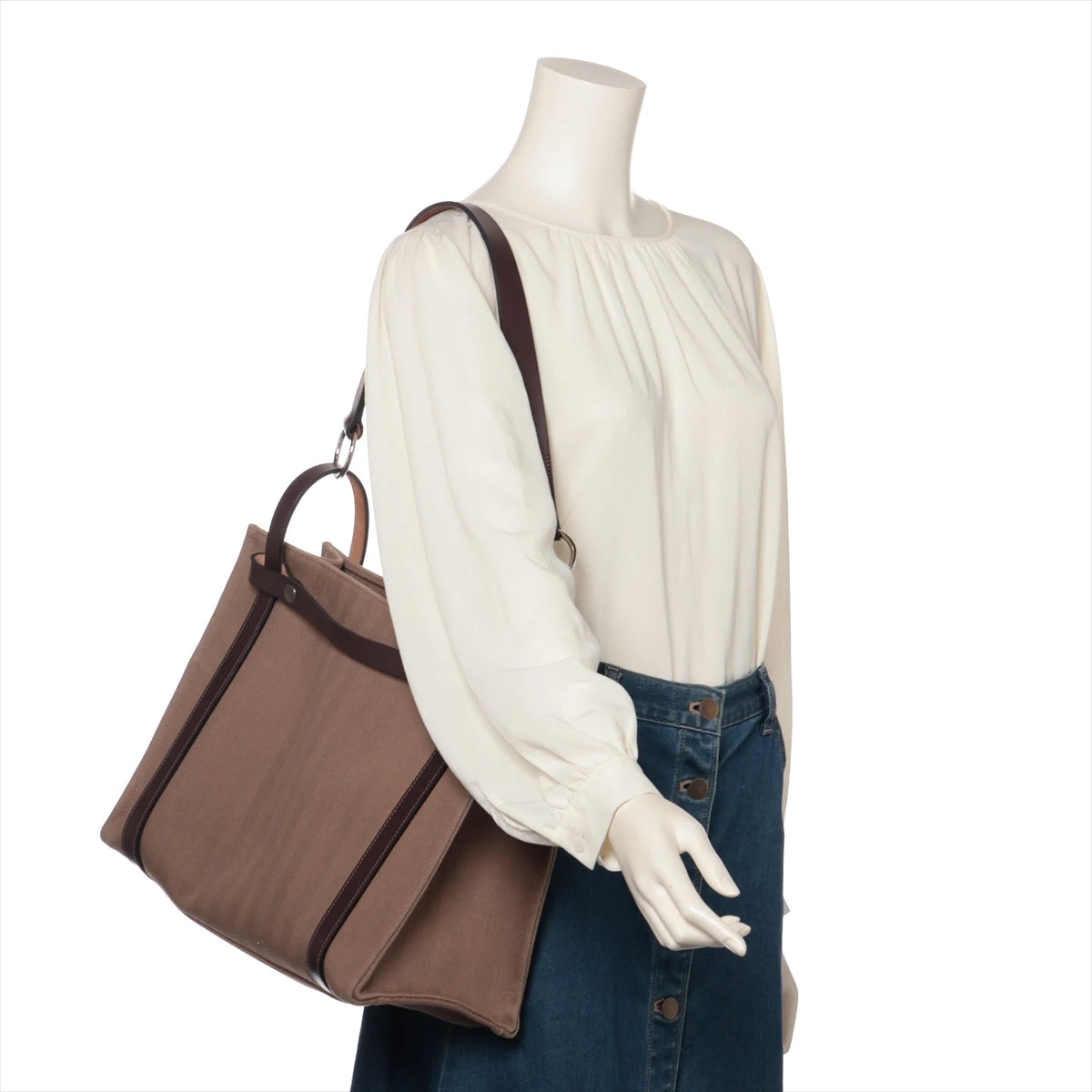 エルメス カバス トワルシェブロン バックパック エルメス サックカバリコール トワルシェブロン×レザー カーキ
