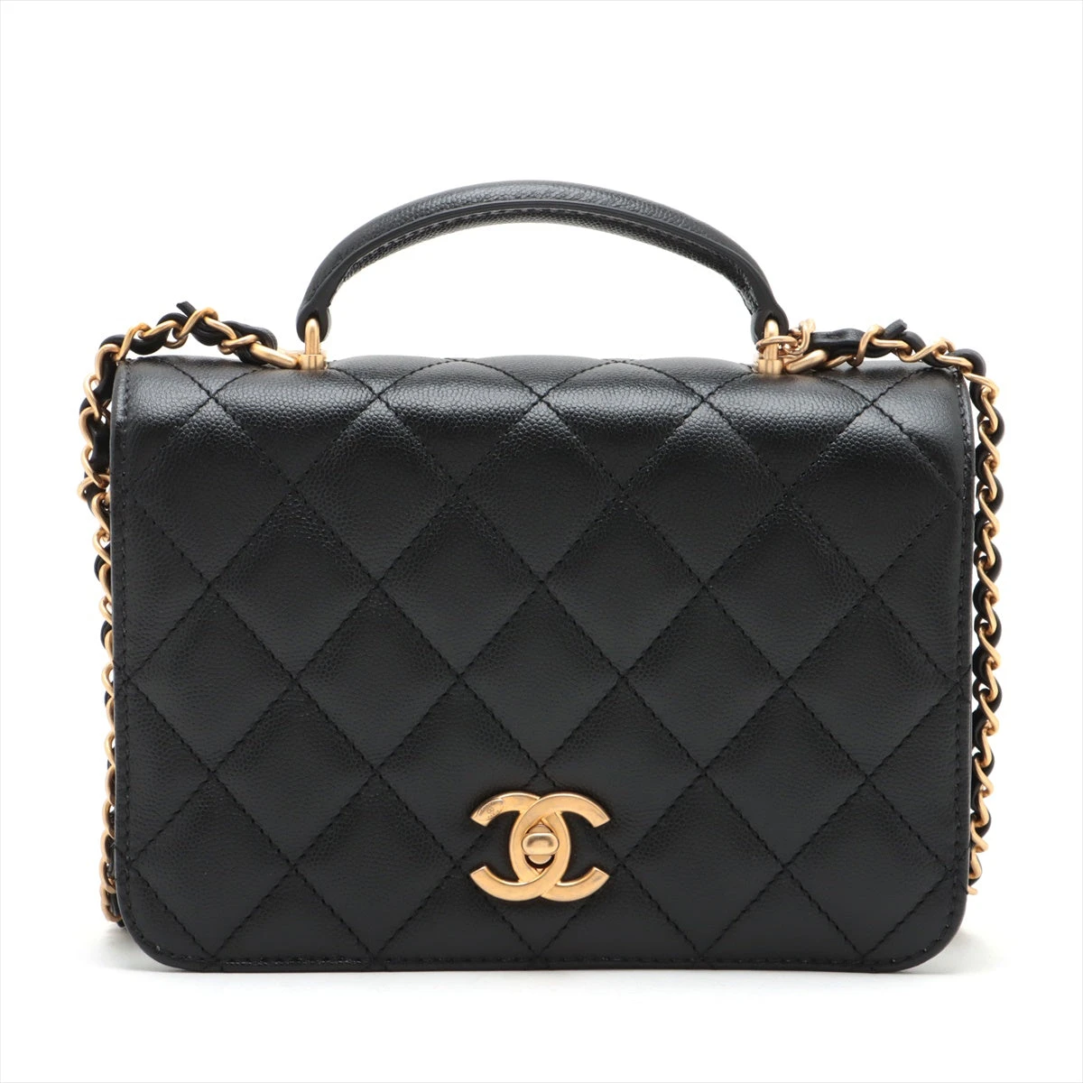 キャビアスキン　ノベルティ ブラックレザー ショルダーバッグ aa 楽天市場】【美品】シャネル 【CHANEL】 ボーイシャネル ラージ