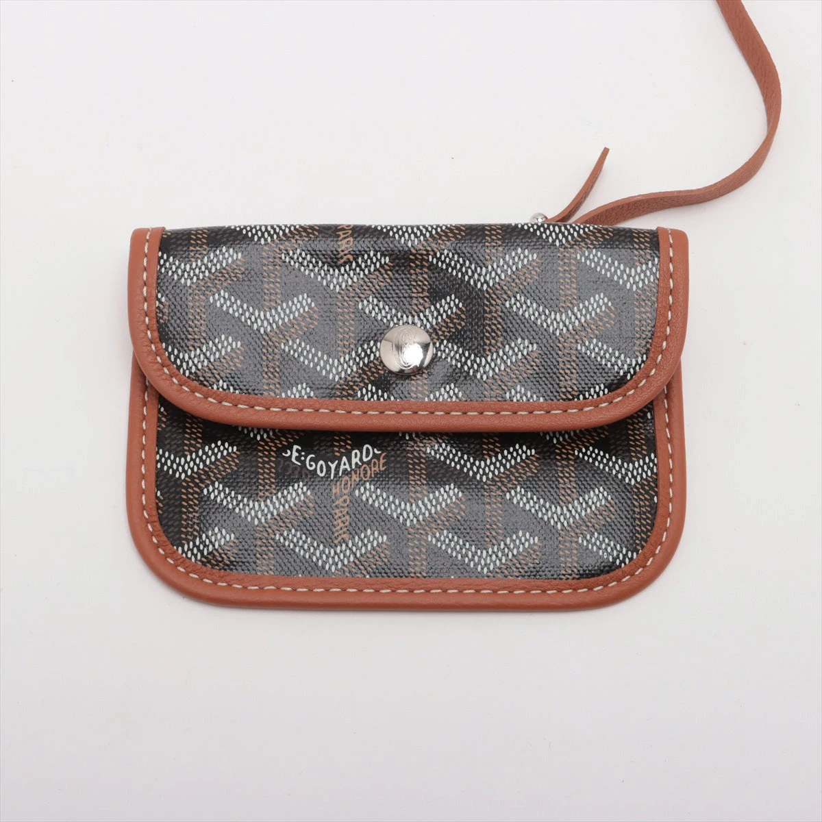 GOYARD【ゴヤール】サンルイ ジュニア ブラック×ブラウン ゴヤール サンルイジュニア PVC×レザー ハンドバッグ ブラック