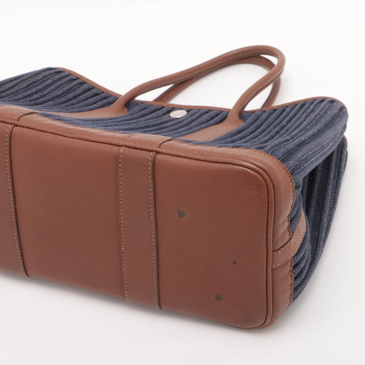 HERMES ガーデンパーティ TPM ネイビー デニム HERMES tote bag Garden Party 30 TPM Bleu Jean/Blue Indigo