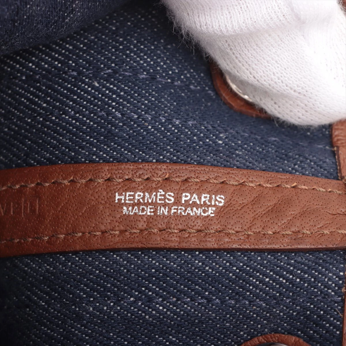 エルメス ガーデンパーティ30 TPM トワルデニムカヌレ×ブッフル