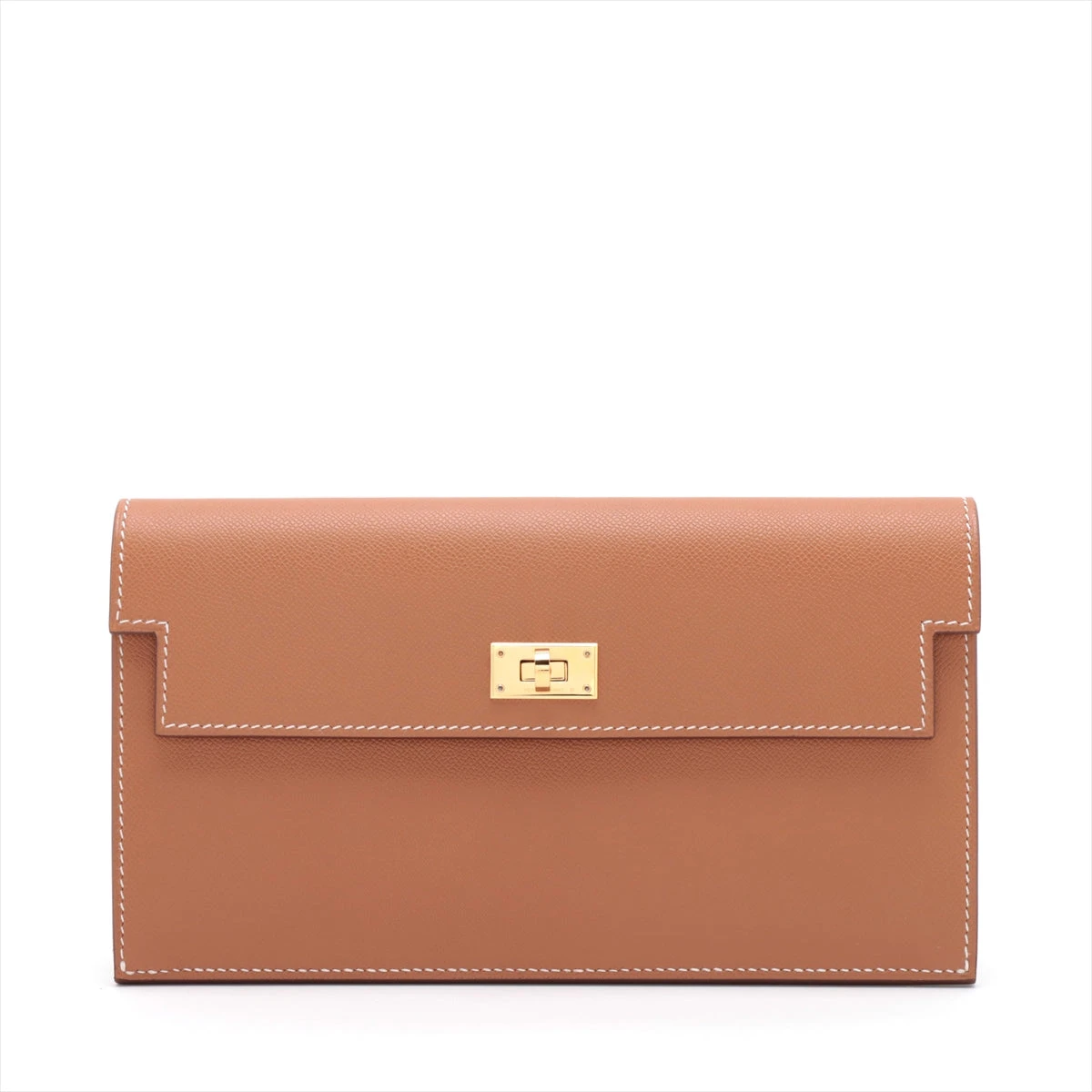 【HERMES】ケリー金具で上品に★ケリーポケットロングウォレット HERMES】美しいシルエット☆大人気ケリー ポケット ロング 黒