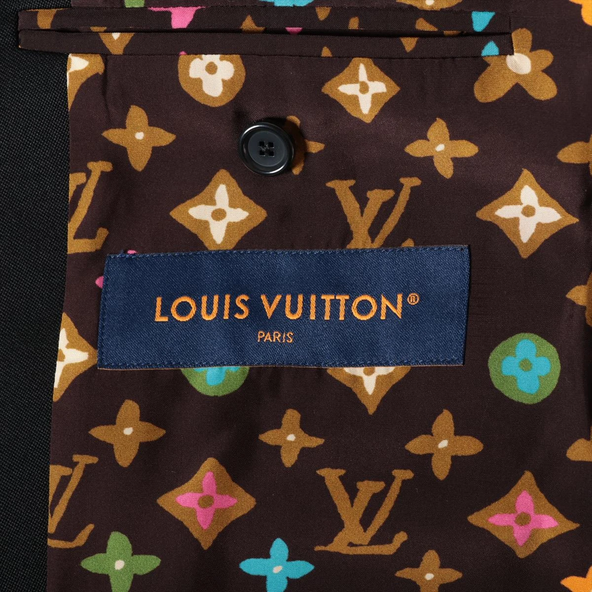 ヴィトン 24AW ウール テーラードジャケット 48 メンズ ブラック