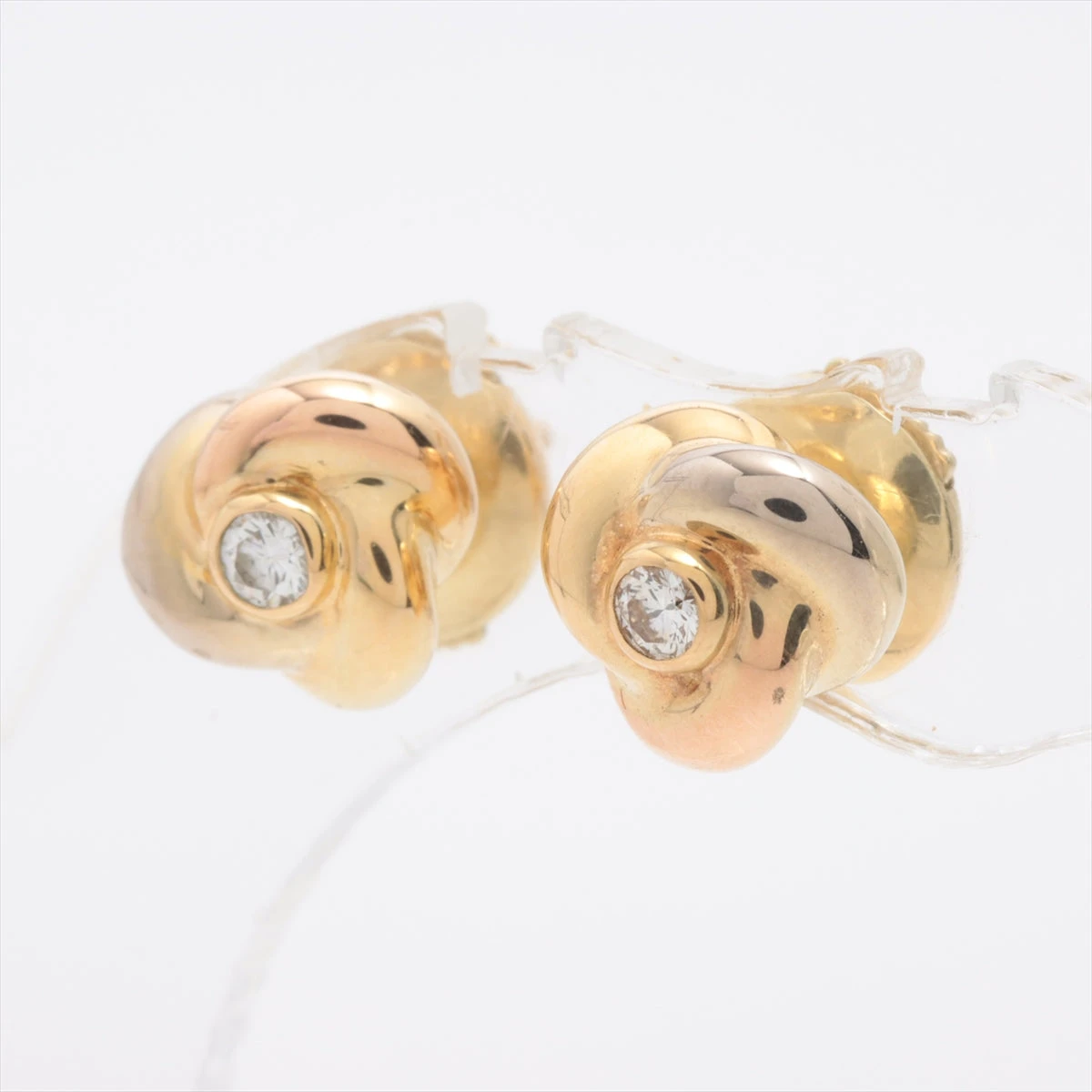 カルティエ　ベビートリニティーダイヤピアス　片耳 カルティエ(CARTIER)カルティエ ベビートリニティ ダイヤ ピアス