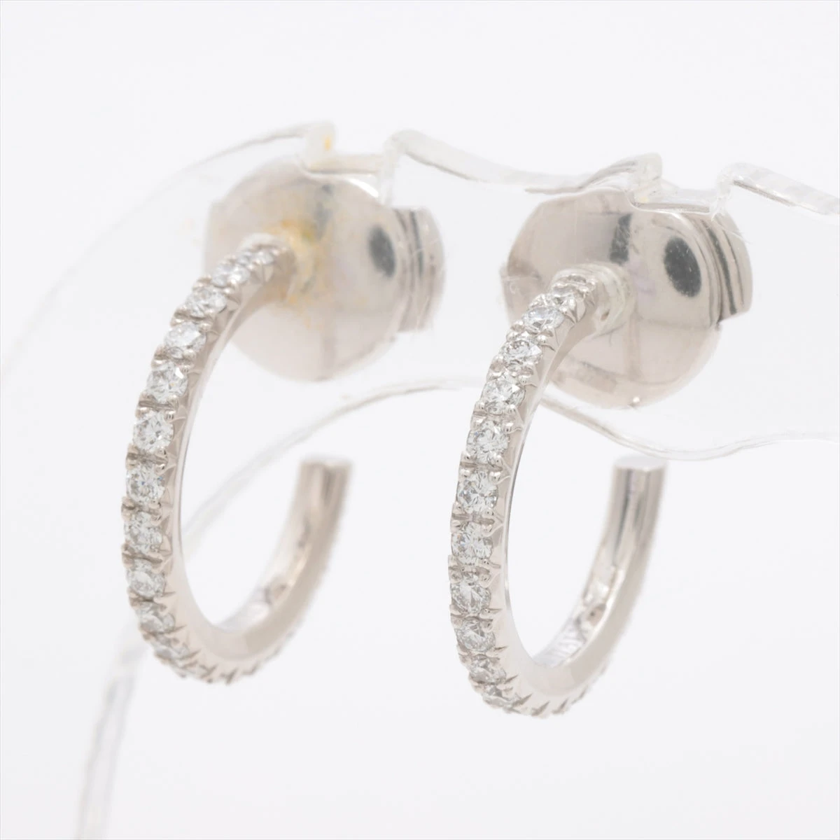 ティファニー メトロフープ ダイヤ ピアス 750(WG) 2.9g