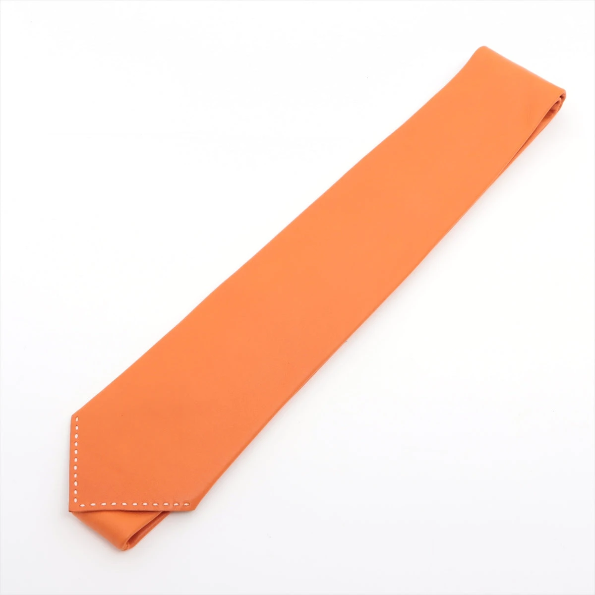 エルメス ネクタイ レザー オレンジ A3047601｜中古ブランド品