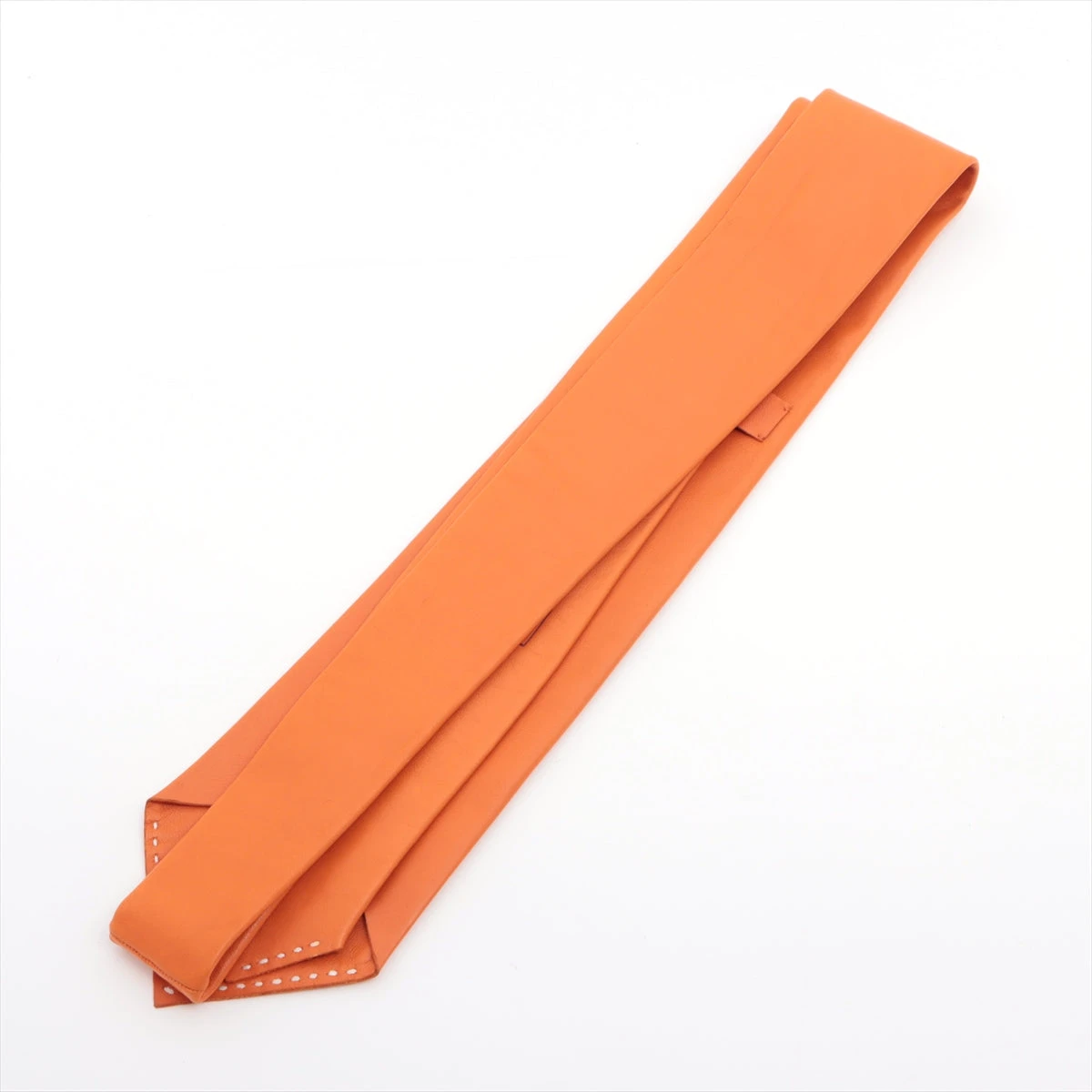 HERMES エルメス　レザーネクタイ　オレンジ エルメス/ネクタイ/オレンジの買取実績【ブランディア】