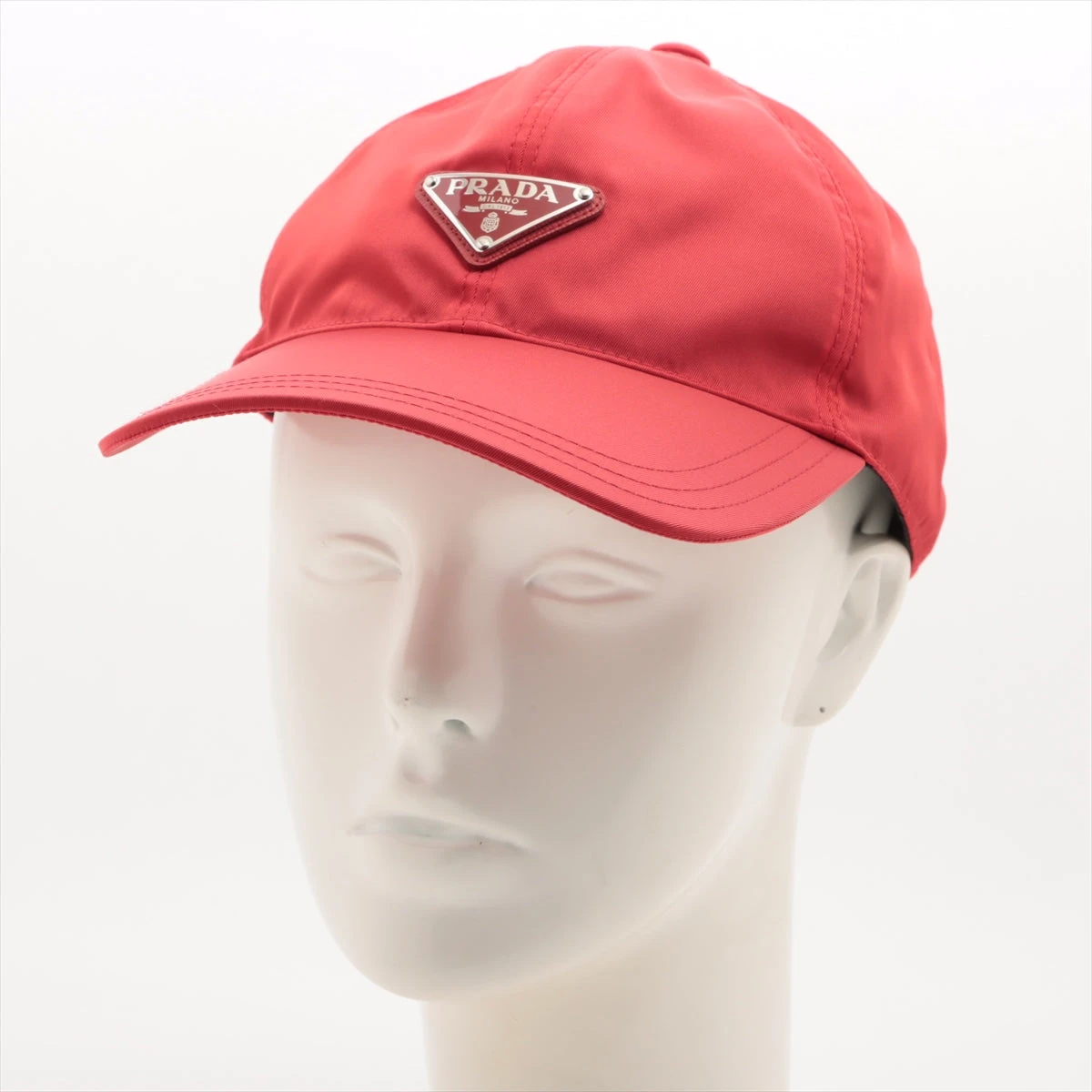 36.6度　ナイロンキャップ M プラダ キャップ M ナイロン レッド A3056873｜中古ブランド品
