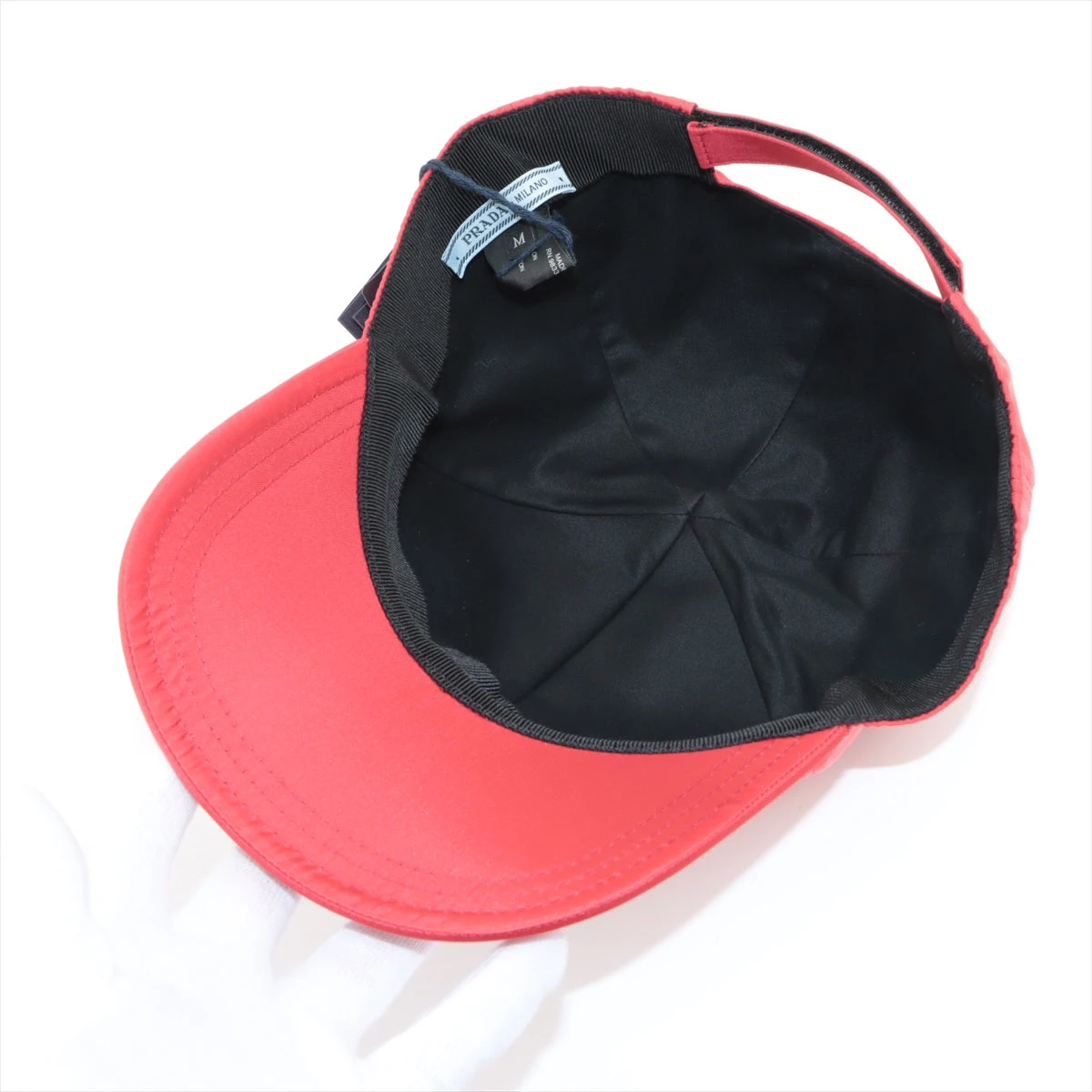 36.6度　ナイロンキャップ M プラダ キャップ M ナイロン レッド A3056873｜中古ブランド品