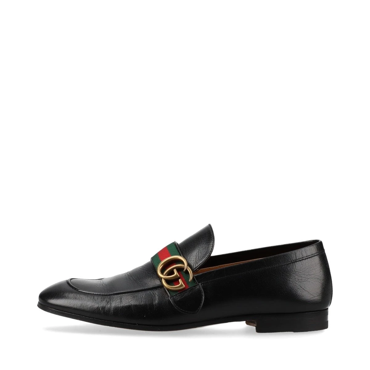 GUCCI グッチ ローファー　GG マーモント グッチ GGマーモント レザー ローファー 8 メンズ ブラック