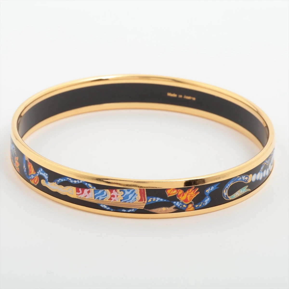 希少　エルメス　バングル　ブレスレット　エマイユPM バングル バングル Me 正規品】エルメス バングル エマイユ PM 腕輪 七宝焼き 楽器柄 | linkbrand