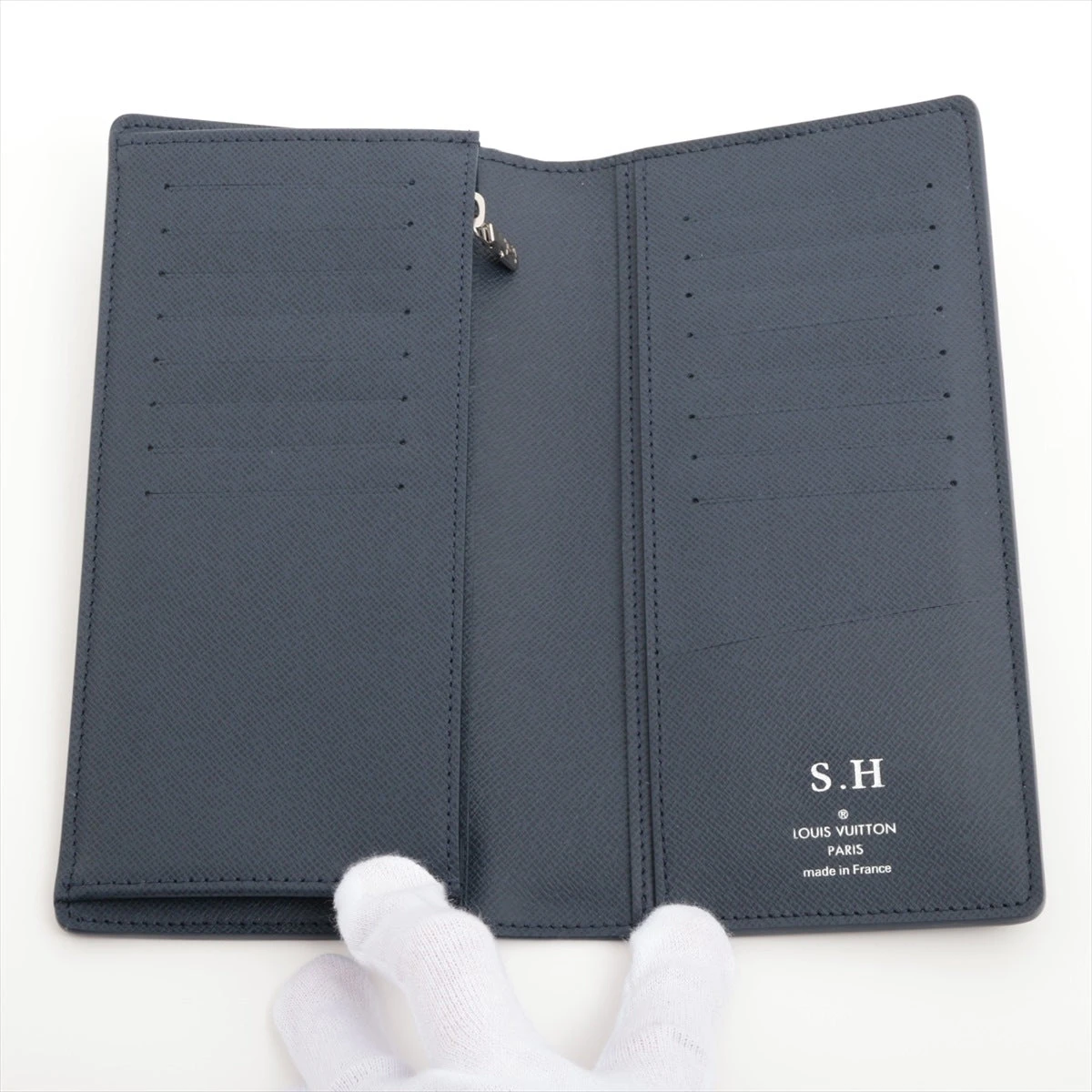 鑑定済★ルイヴィトン　タイガ　ポルトフォイユ・ブラザ　ブルーマリーヌ　長財布 ヴィトン タイガ ポルトフォイユブラザ M30502 ブルーマリーヌ