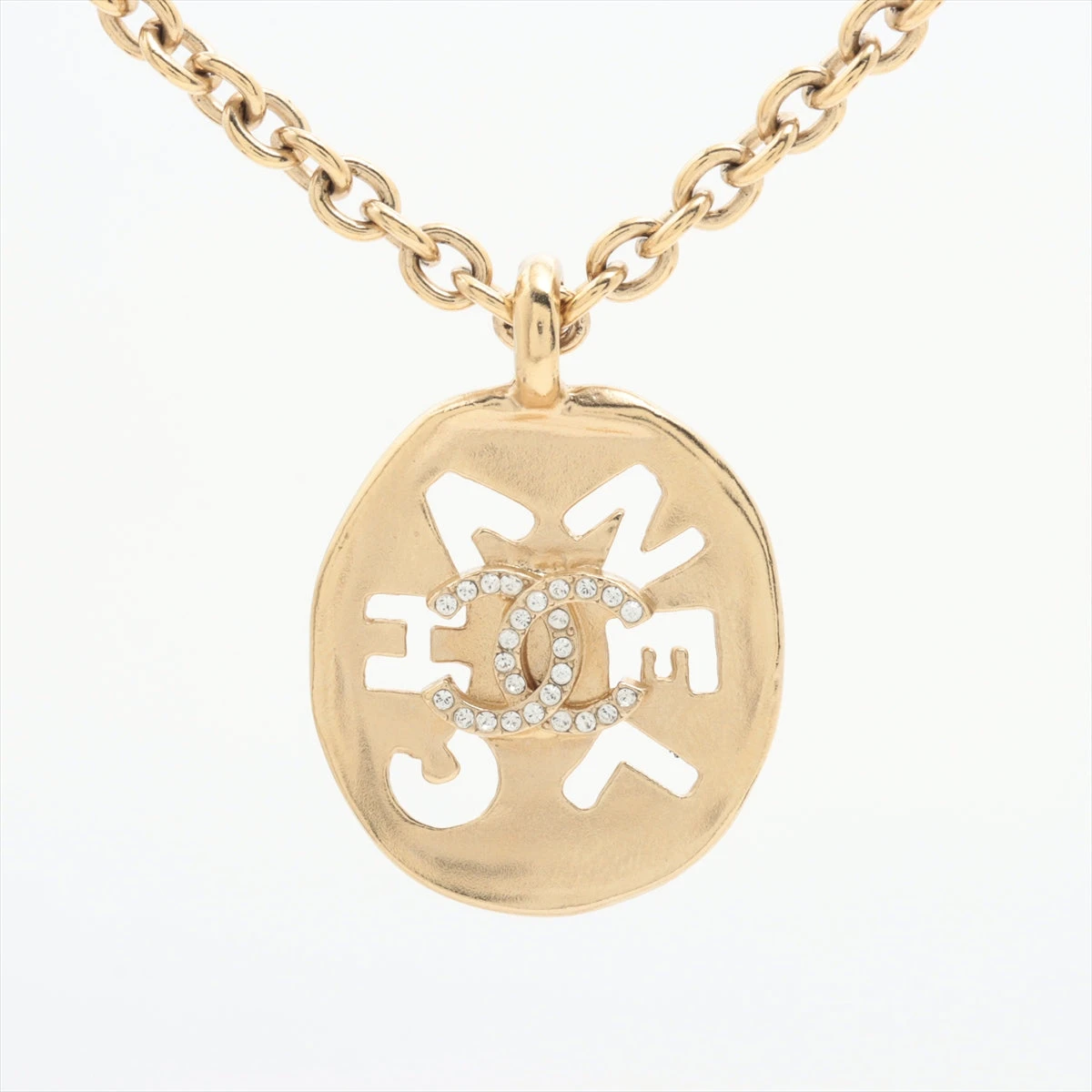 【CHANEL】ココマーク F21K ネックレス GP×ラインストーン シャネル ココマーク F21K ネックレス GP×ラインストーン
