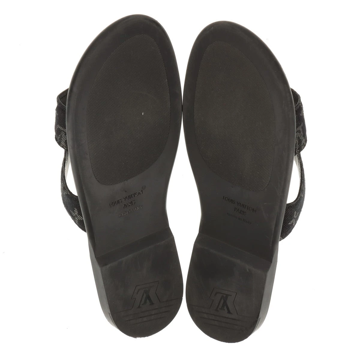 LOUIS VUITTON サンダル ブラック/グレー LOUIS VUITTON（ルイヴィトン）サンダル 黒 サイズ:UK5(23.5cm位