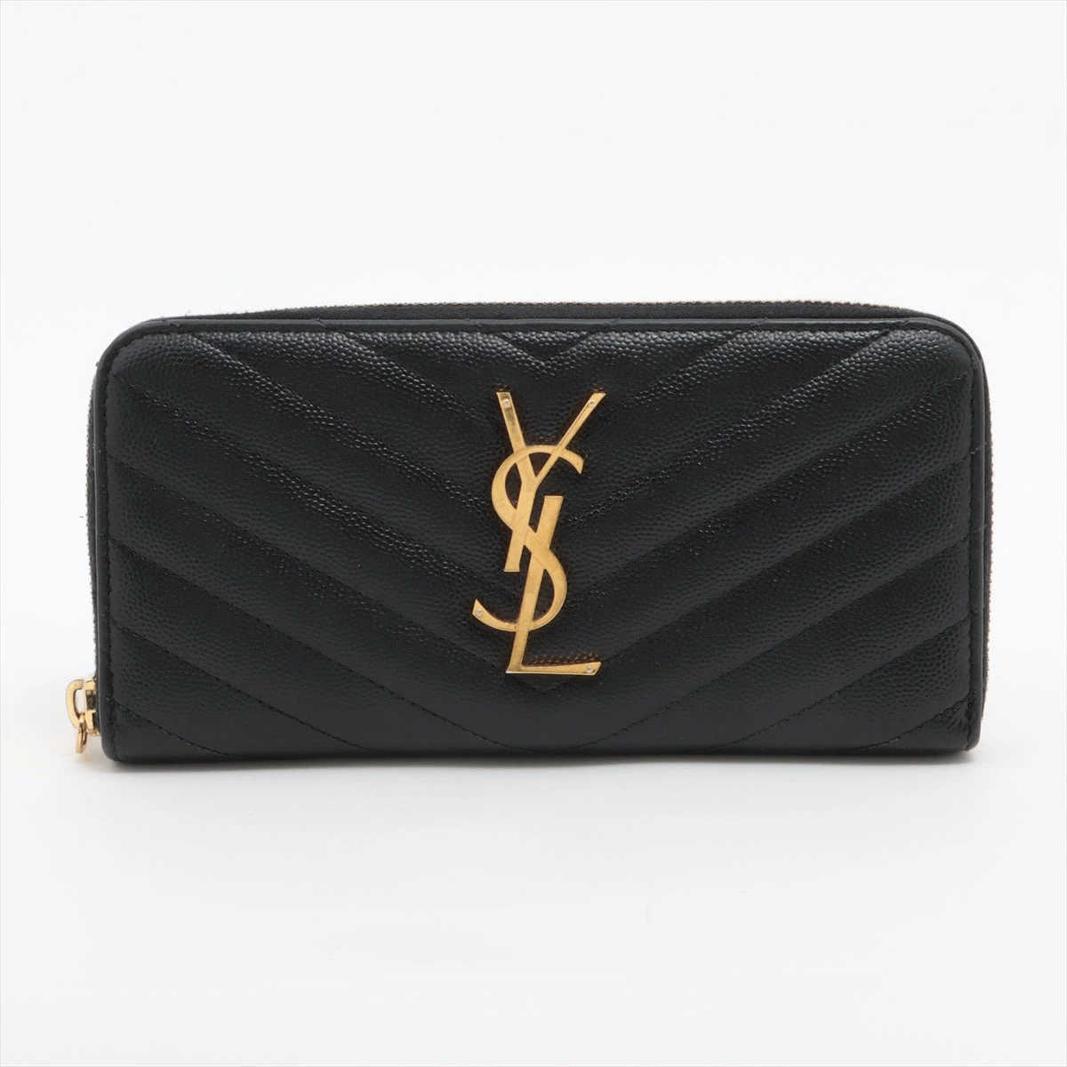 サンローラン YSLライン HPP358094 レザー ラウンドジップウォレット  