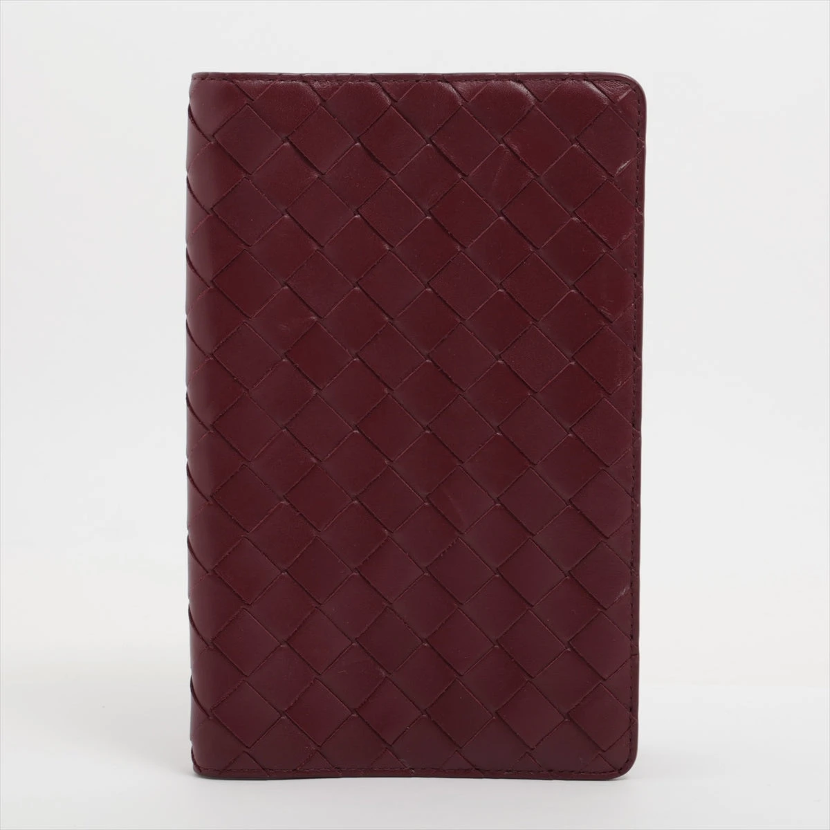 ボッテガヴェネタ イントレチャート レザー ブックカバー ボルドー
