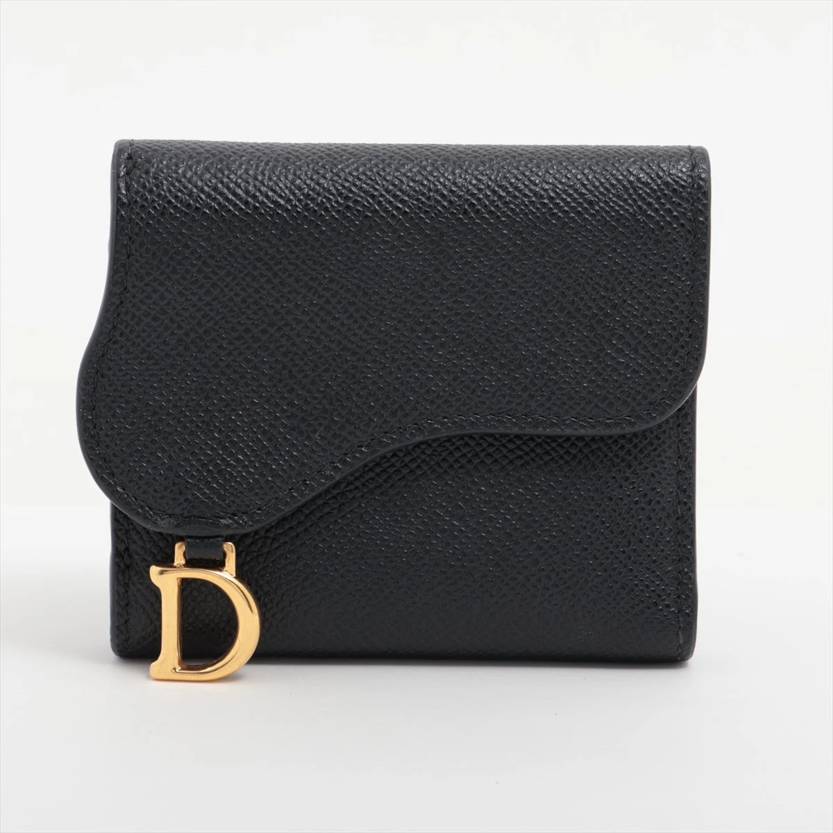 ディオール サドル レザー コンパクトウォレット ブラック AP085280  