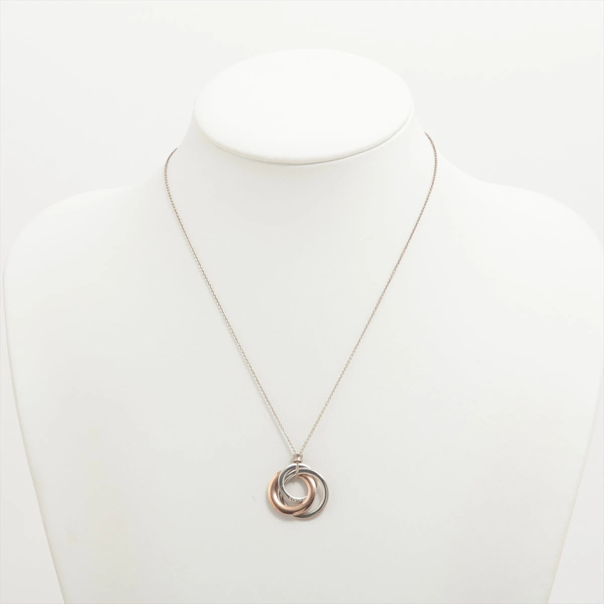 ティファニー トリプルサークル ネックレス　Ag925 ×メタル 極美品✨ ティファニー ネックレス サークル トリプル メタル