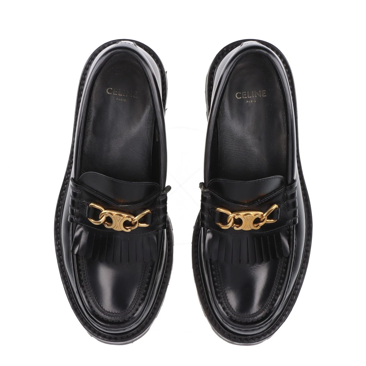 セリーヌ マーガレット エディ期 レザー ローファー 35 レディース