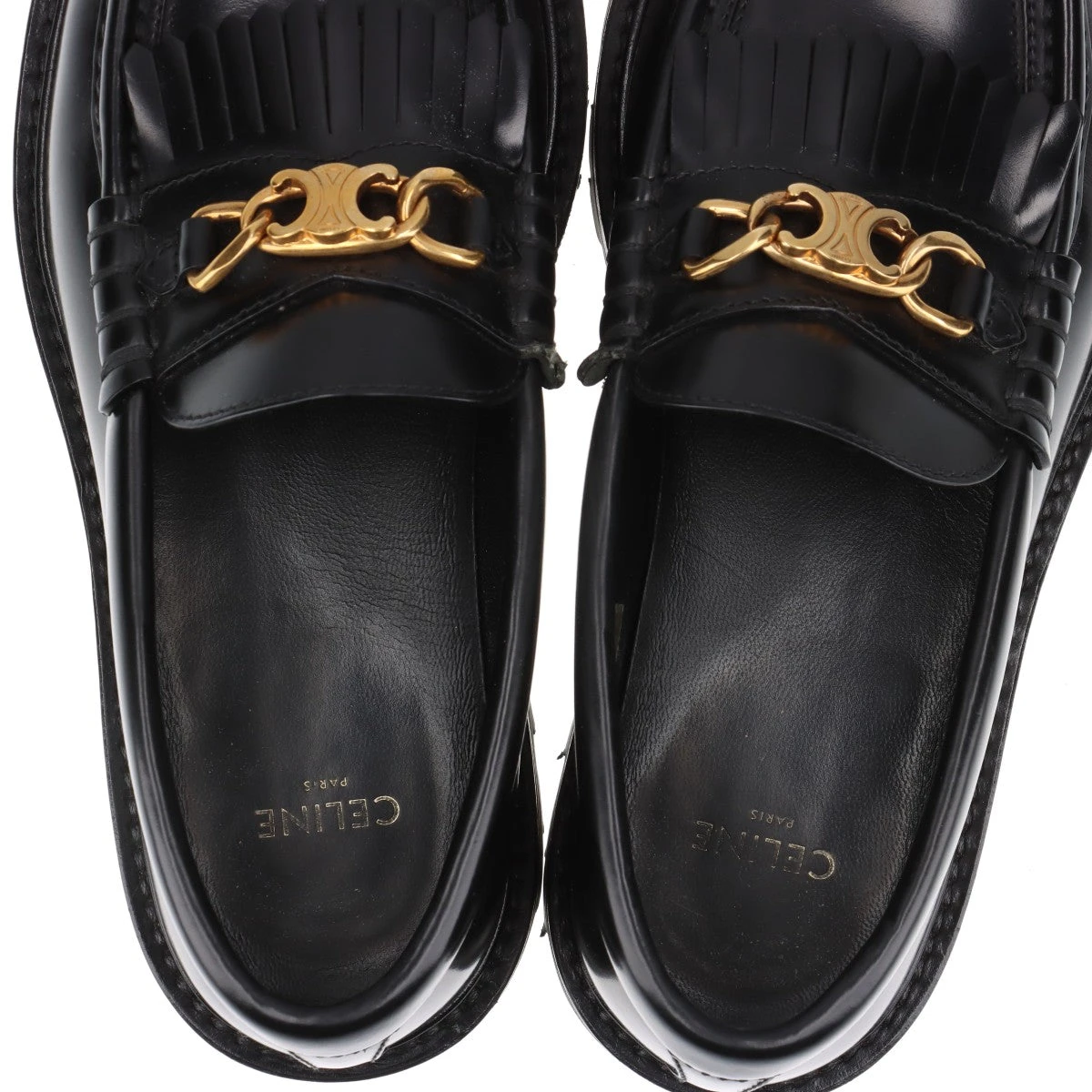 セリーヌ マーガレット エディ期 レザー ローファー 35 レディース