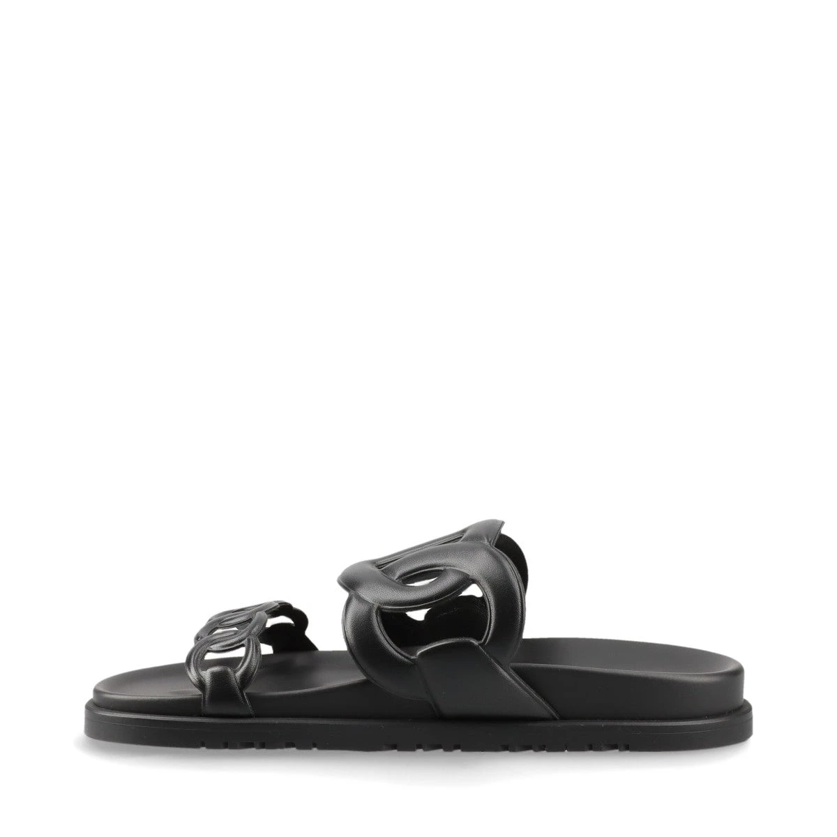 【美品✨】エルメス　サンダル　35 リネン　レザー　黒　麻 エルメス サンダル 35 リネン レザー 黒 麻 35 エルメス サンダル 美品