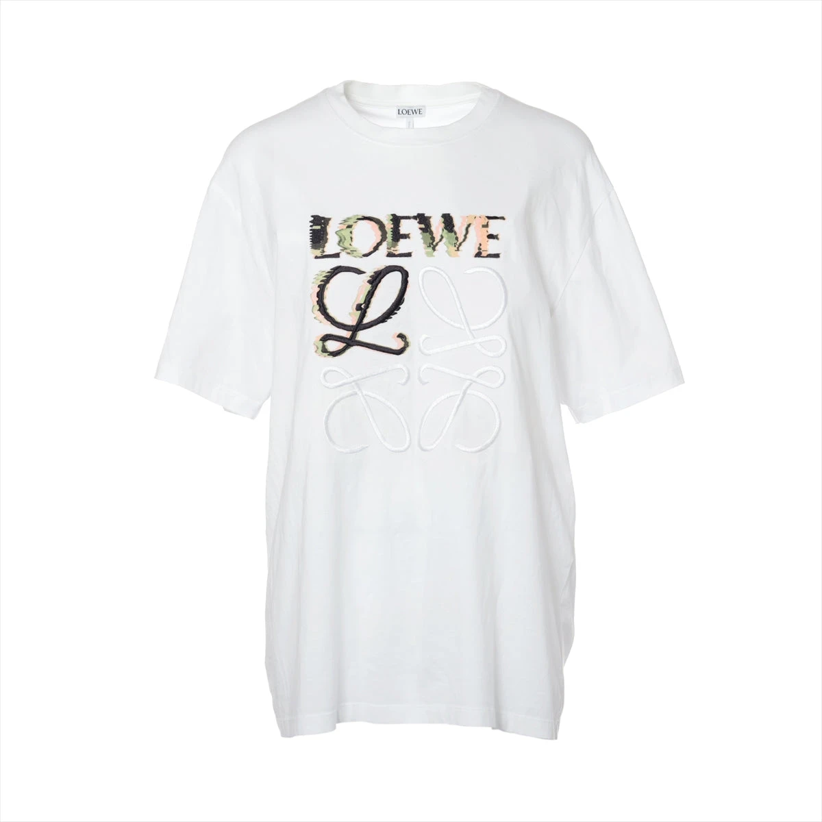ロエベ アナグラム コットン Tシャツ XS レディース ホワイト