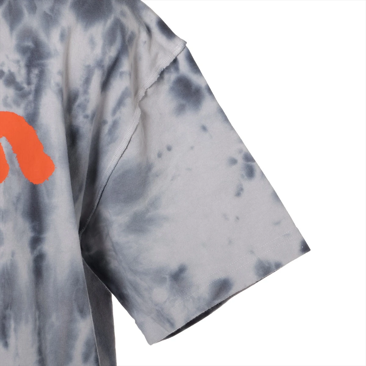 ヴィトン 22AW コットン Tシャツ L メンズ グレー×オレンジ RM222 