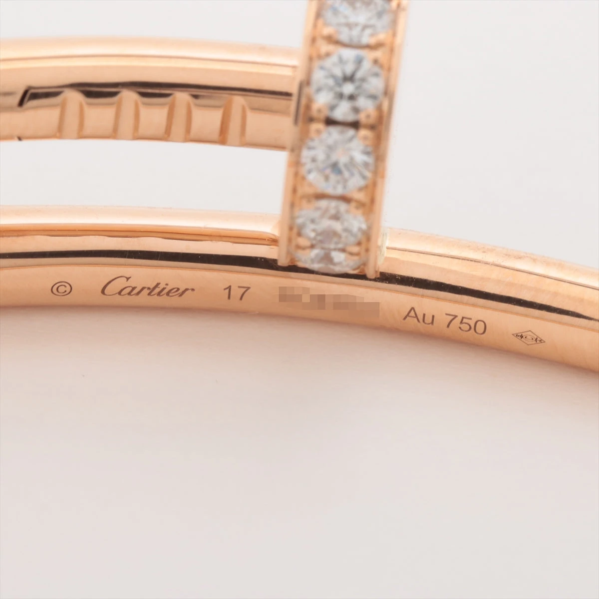 カルティエ ジュストアンクル ダイヤ ブレスレット 750(PG) 30.7g 17