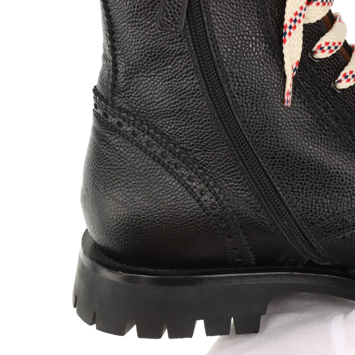 グッチ レザー ブーツ 9 1/2 メンズ ブラック 575109 ウイングチップ