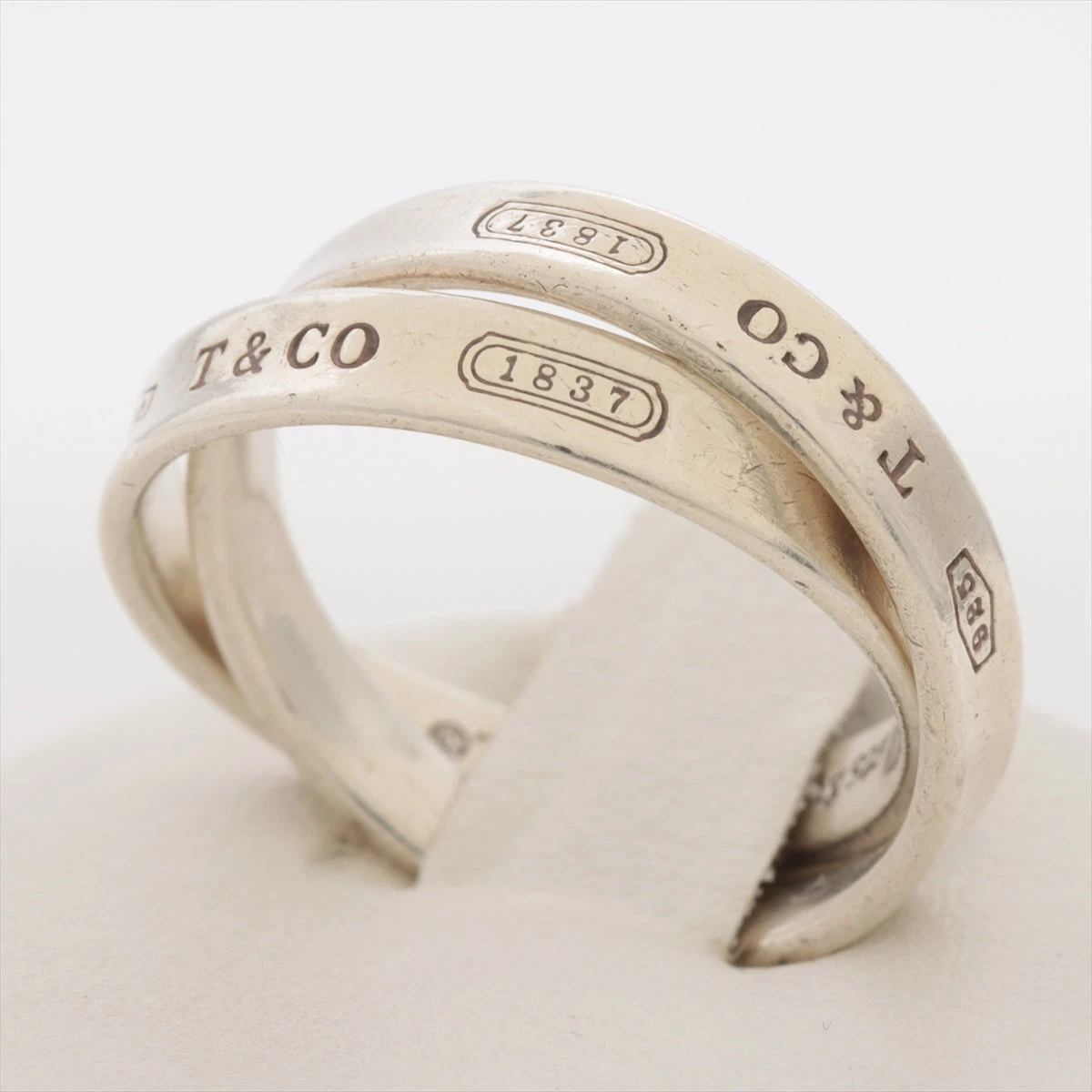 極美品 ティファニー 1837 インターロッキング リング 13.5号 シルバー