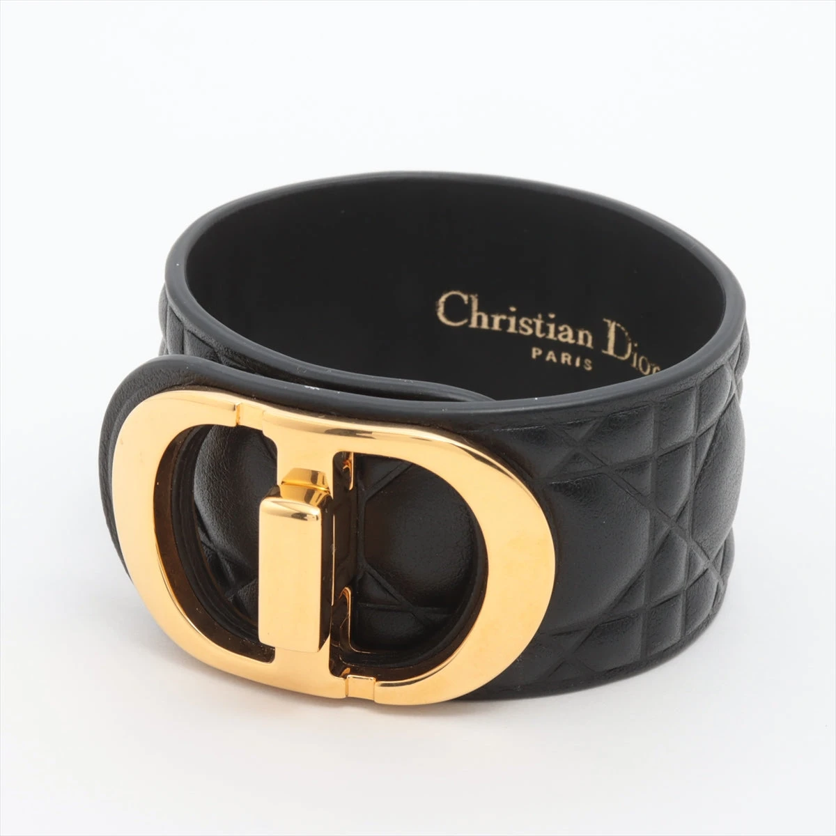 ディオール 30 MONTAIGNE 30モンテーニュ ブレスレット M レザー×GP  