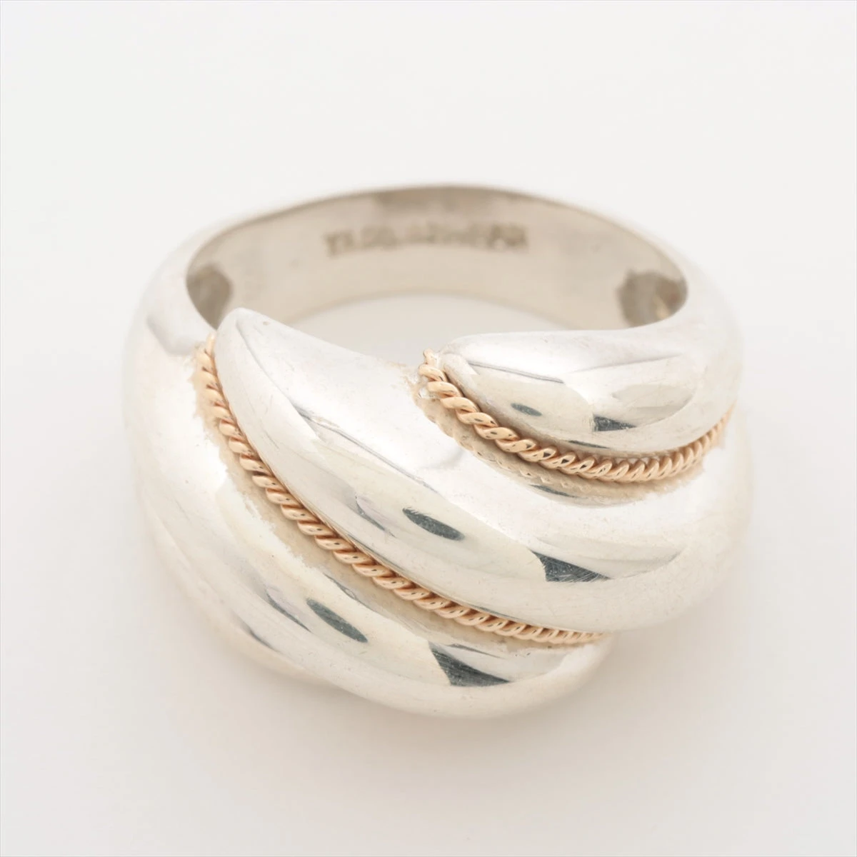 ティファニー ツイスト リング 925×585 6.7g シルバー×ゴールド