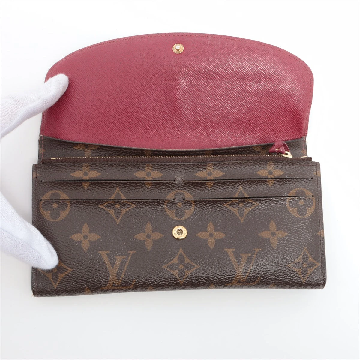 ヴィトン モノグラム ポルトフォイユエミリー M60697 フューシャ 財布