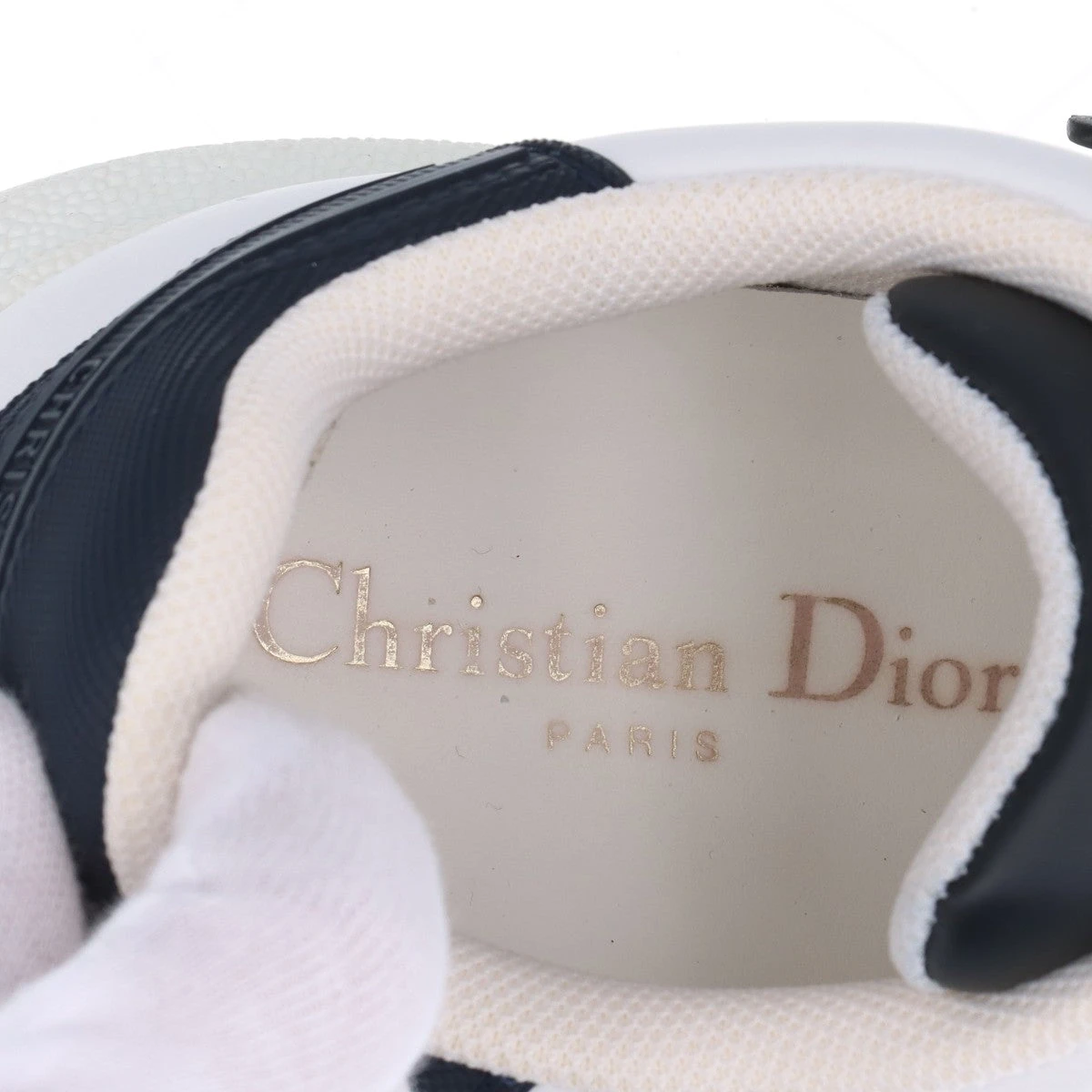 クリスチャンディオール DIOR-ID レザー×ラバー スニーカー 36 1