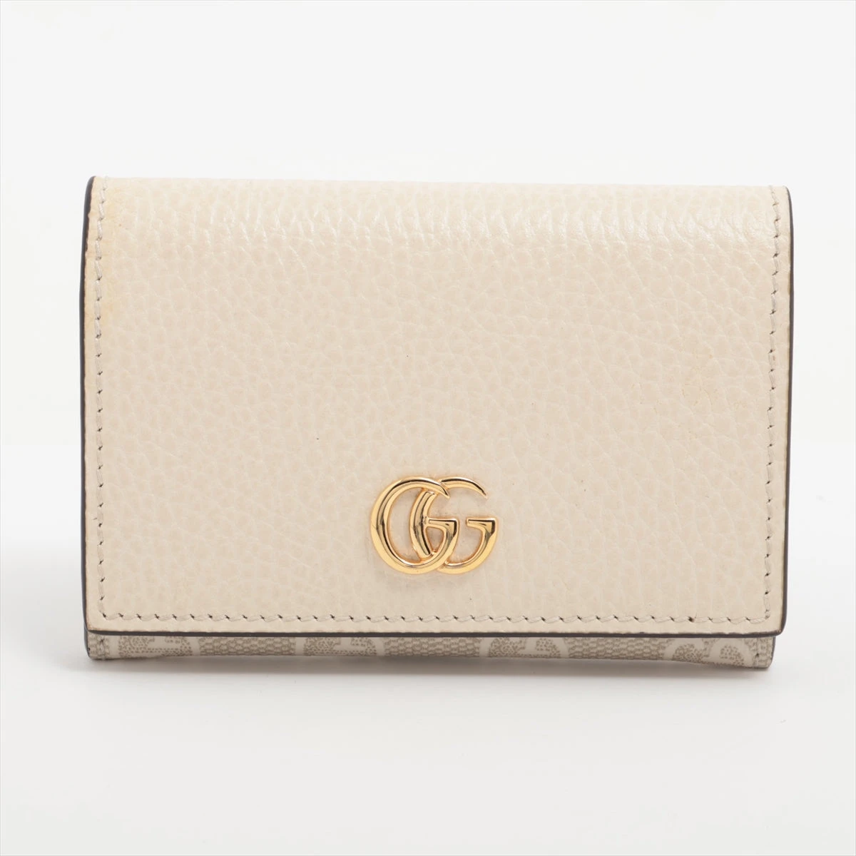 【未使用】GUCCIカードケース　マーモント GG スプリームホワイト グッチ ミニ 財布 L字ファスナー GGスプリーム マーモント