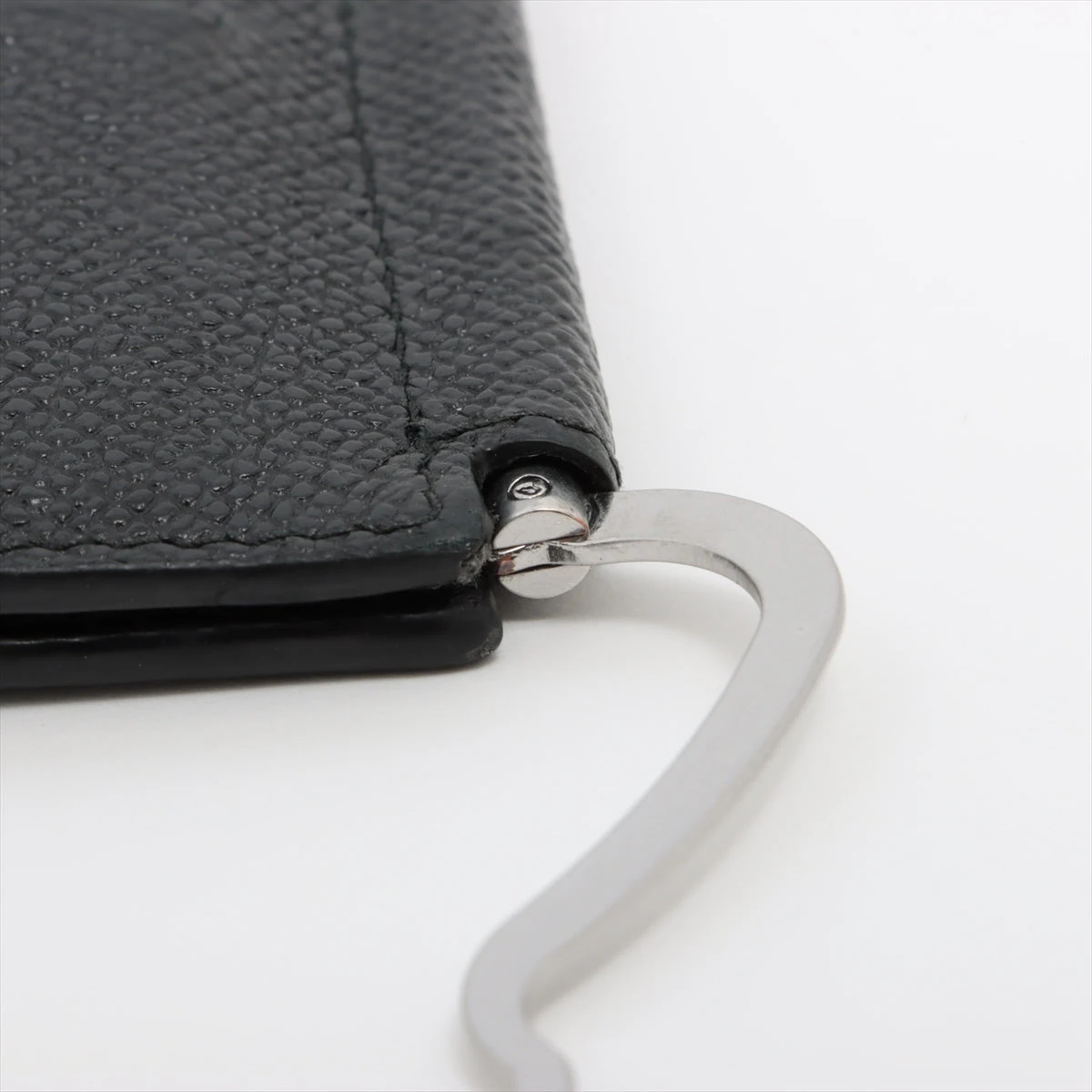 メゾンマルジェラ 4ステッチ レザー マネークリップ ブラック