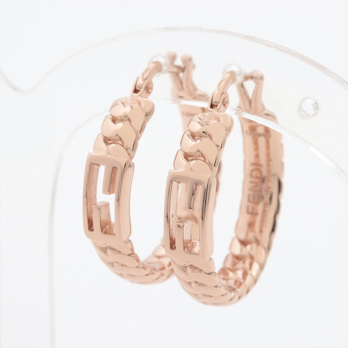 FENDI フープピアス バゲット 両耳用 箱付き シルバー FENDI フープ