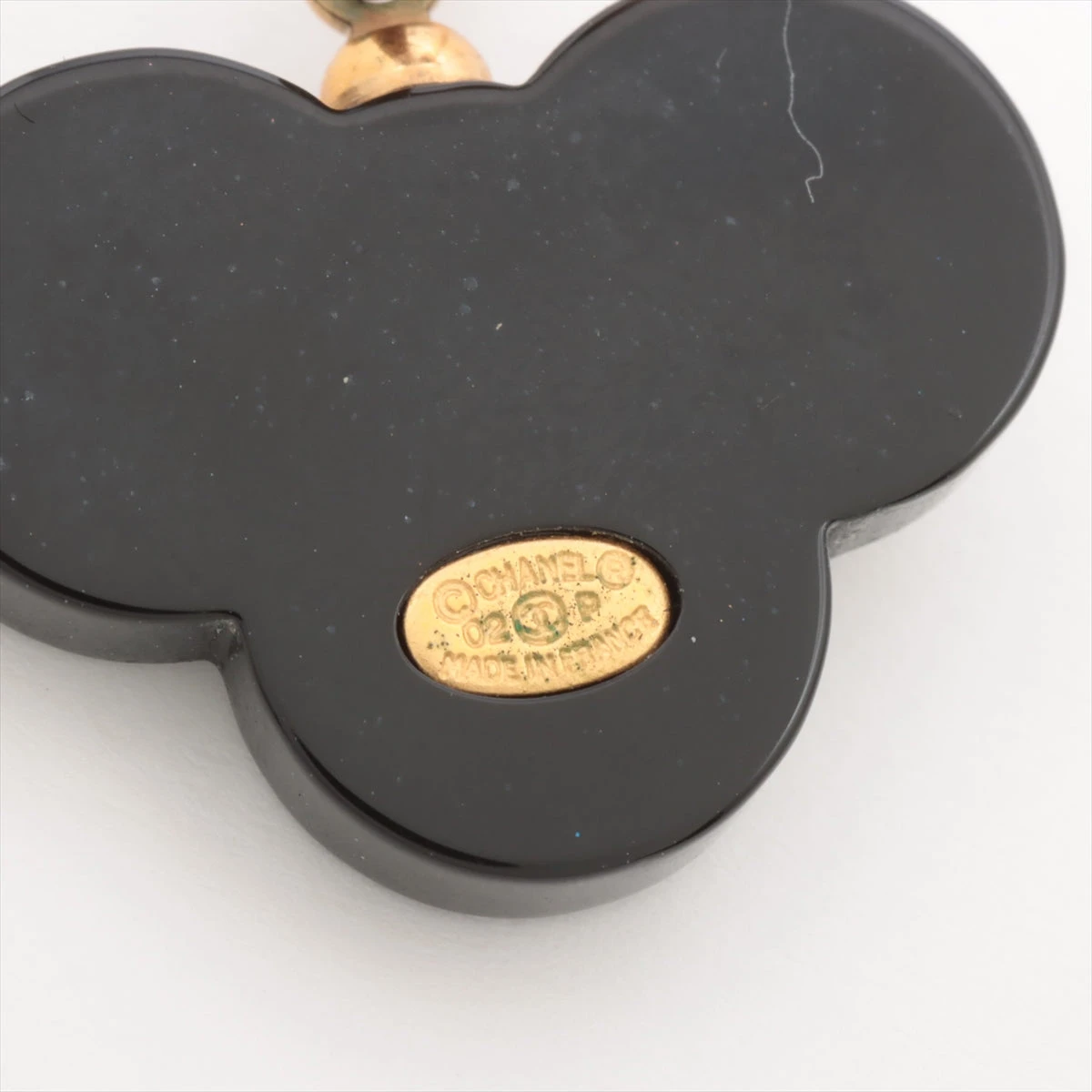 ●シャネル　ココ　ピアス　片耳　刻印02P シャネル ココマーク 02P ピアス(両耳用) GP×レジン ブラック