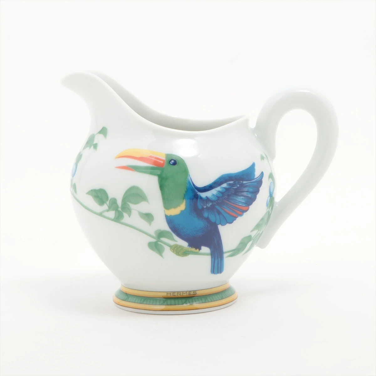 エルメス トゥカン ポット 陶器 グリーン×イエロー シュガーポット