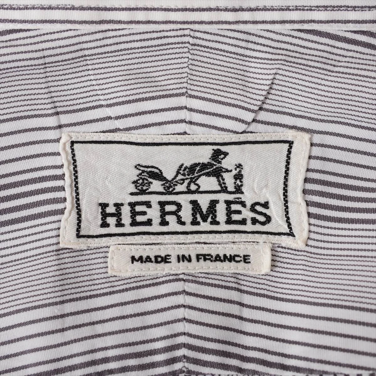 HERMES 長袖Tシャツ　グレー セリエボタン　サイズ40 クリーニング済 楽天市場】HERMES エルメス 【国内正規】袖口セリエボタン 長袖