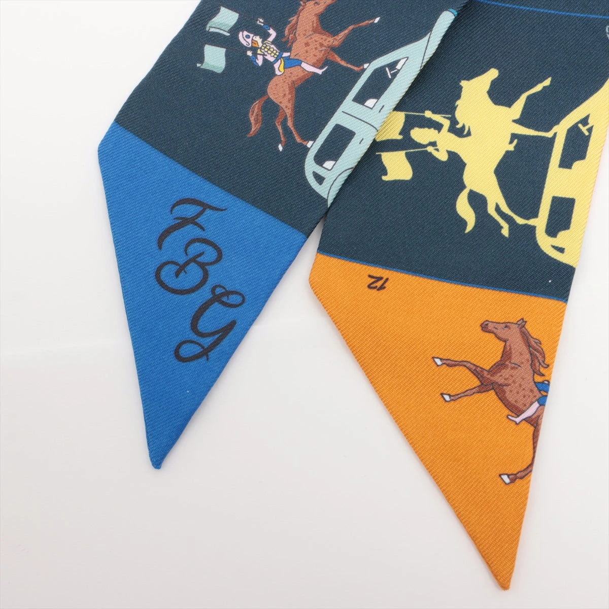エルメス スカーフ シルク ブルー ツイリー HERMES PARADE