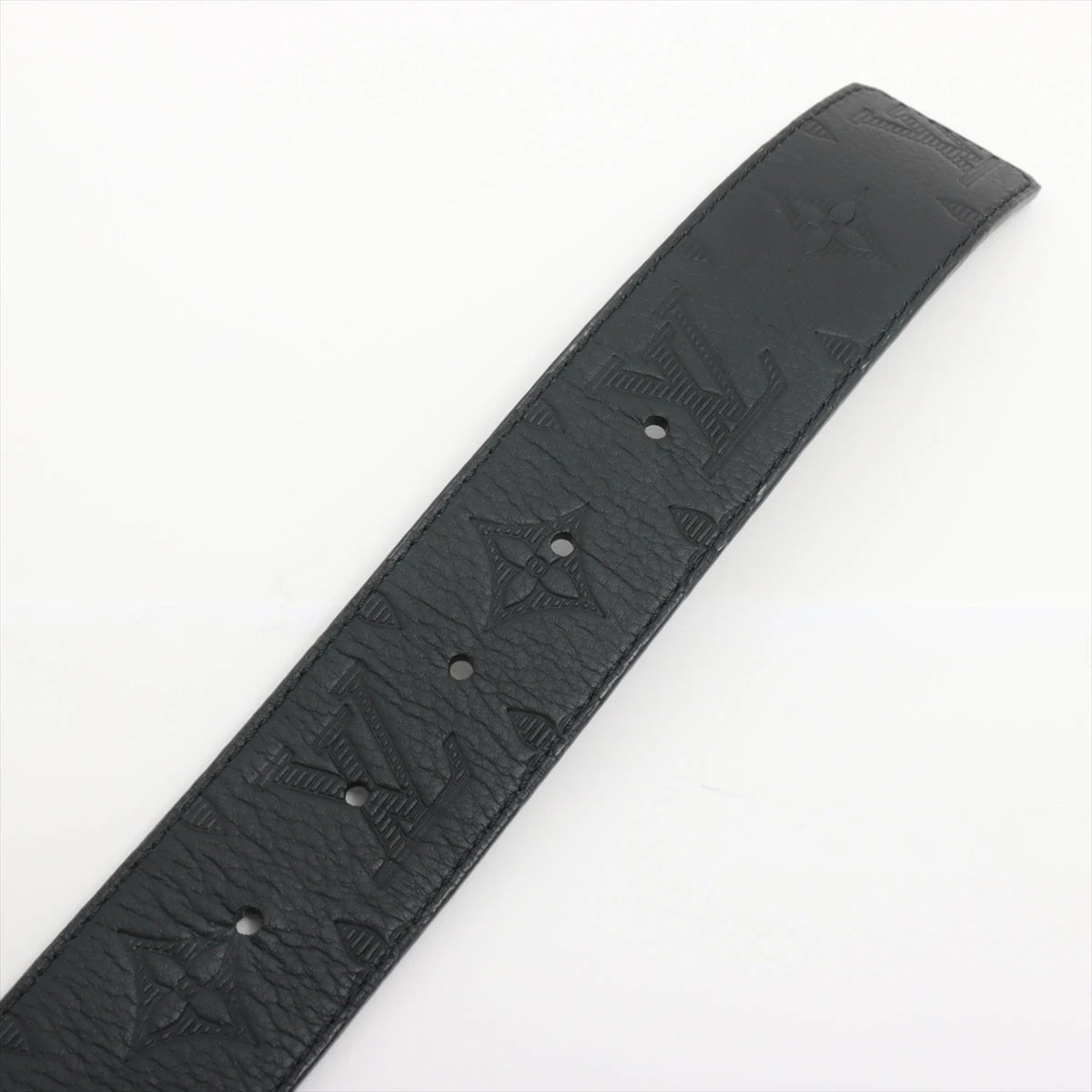 ヴィトン M0717 ベルト 85/34 レザー×メタル ノワール ベルト LV