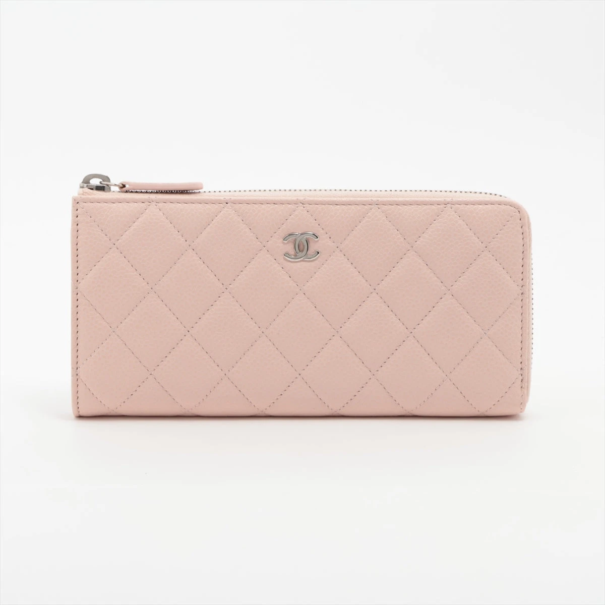 シャネル マトラッセ キャビアスキン ラウンドジップウォレット L字  