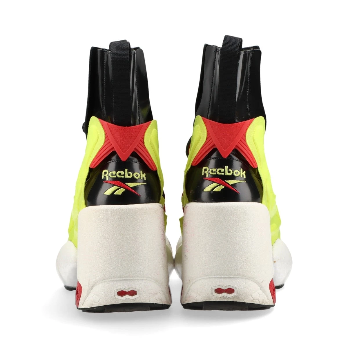 送料込！美品レア マルジェラ × リーボック tabi 24.5 箱あり メゾンマルジェラ×リーボック TABI レザー スニーカー 24.5cm