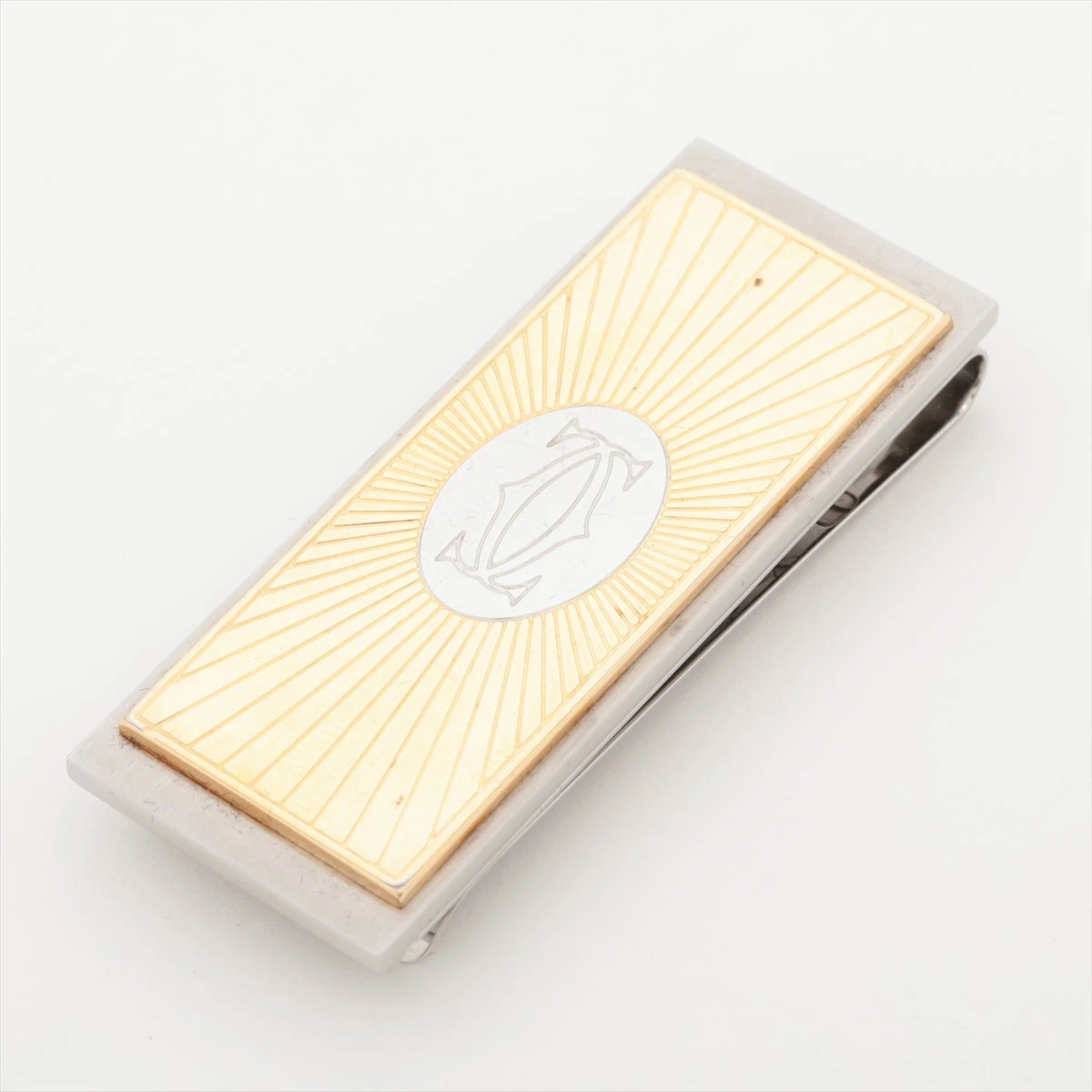 中古】 カルティエ C・ドゥ Cモチーフ マネークリップ ステンレス 925